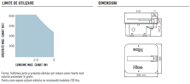 Kit automatizare ingropata porti batante 3m, Nice MFAB3024KCE - NICE.RO