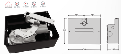 Automatizare porti batante - motor ingropat BFT ELI BT KIT A40 - mastergates.ro