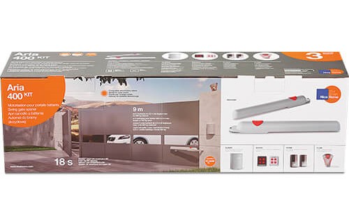 Kit automatizare porti batante Nice Home Aria 400 2 x 4.5m si maxim 450 Kg pe canat -  mastergates.ro
